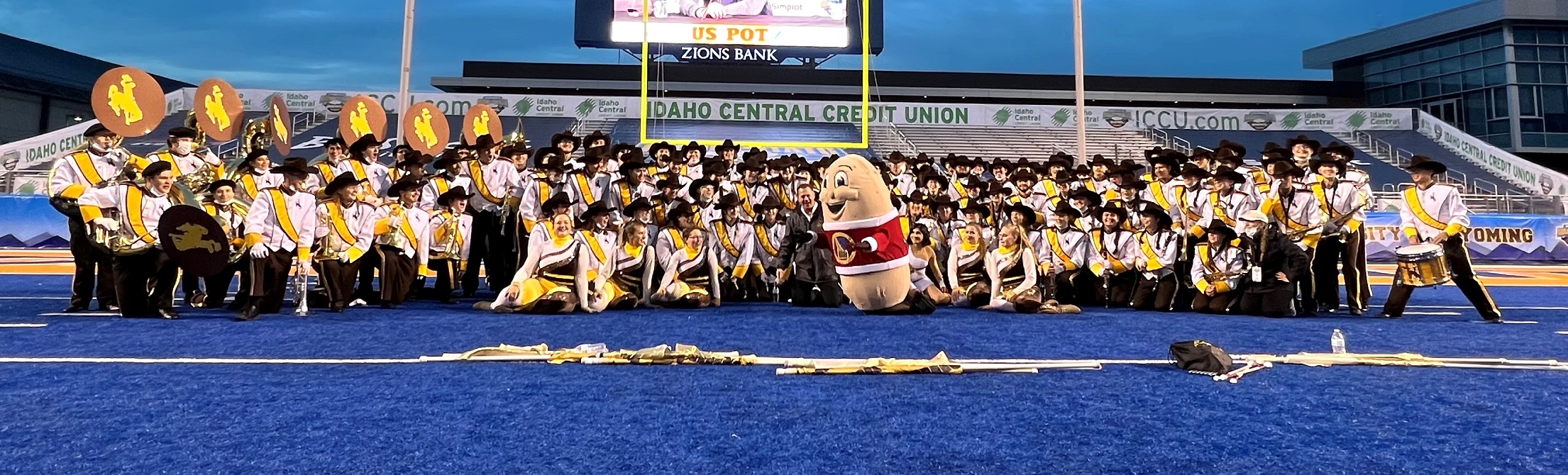 Students after performing for the Arizona Nova Bowl