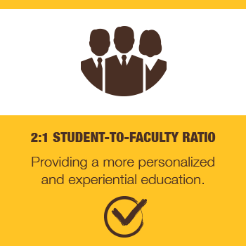 2-to-1 Student-to-Faculty Ratio Providing a More Personalized Education