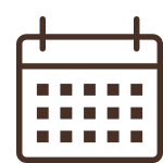 calendar icon brown