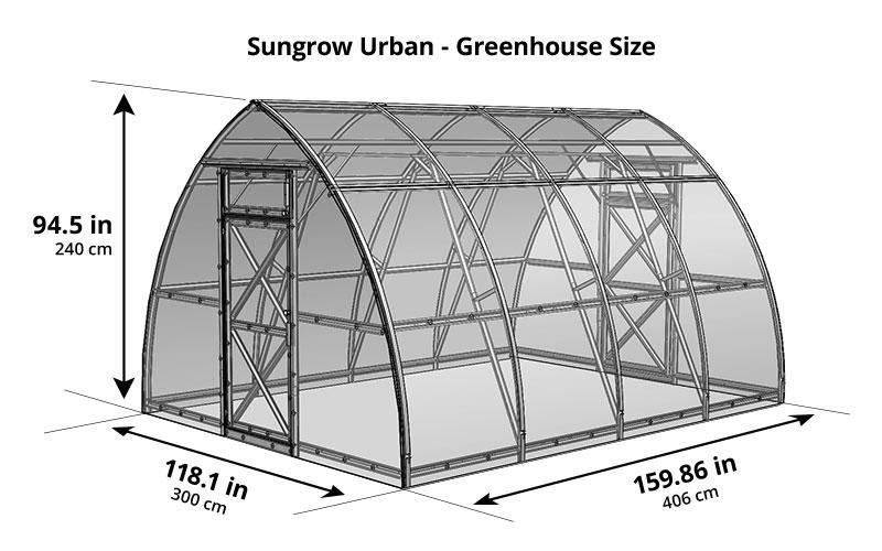 Digital illustration of the structure of a greenhouse