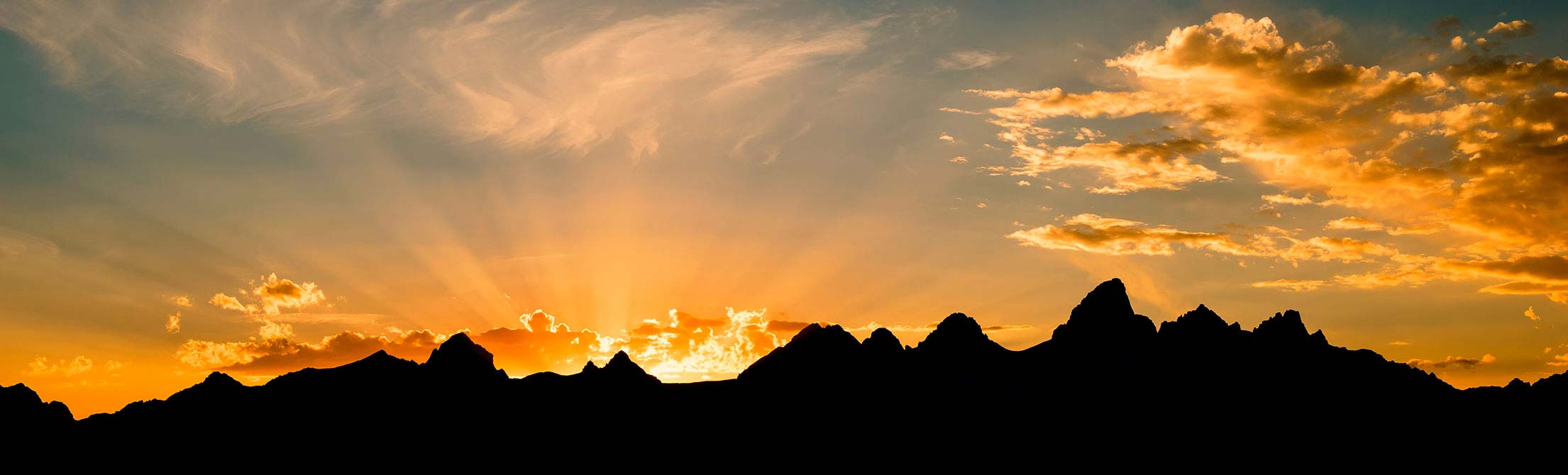 Sunset at Teton range