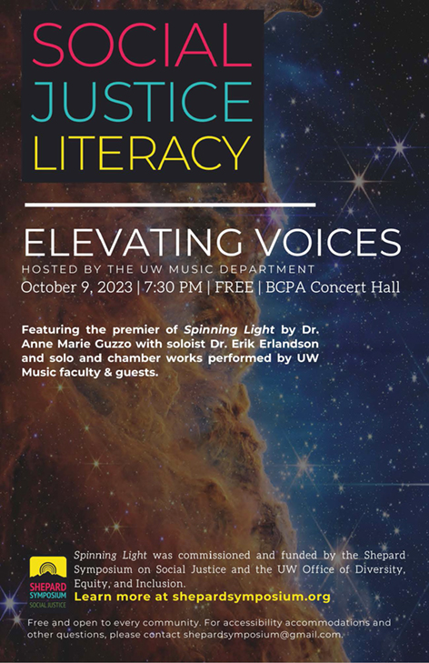 Elevating Voices poster design