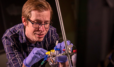 man working in laboratory
