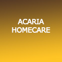 golden square with Acaria Homecare typed