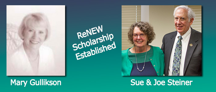 Gullikson establishes ReNEW scholarship to honor Joseph and Susan Steiner