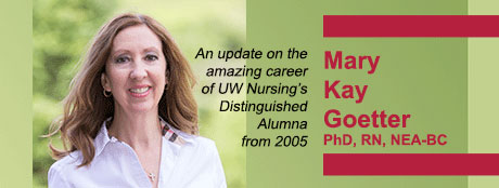 2016 update on career of Mary Kay Goetter, 2005 Distinguished Alumna