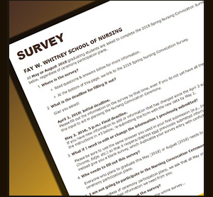 Screen shot of Convocation Survey