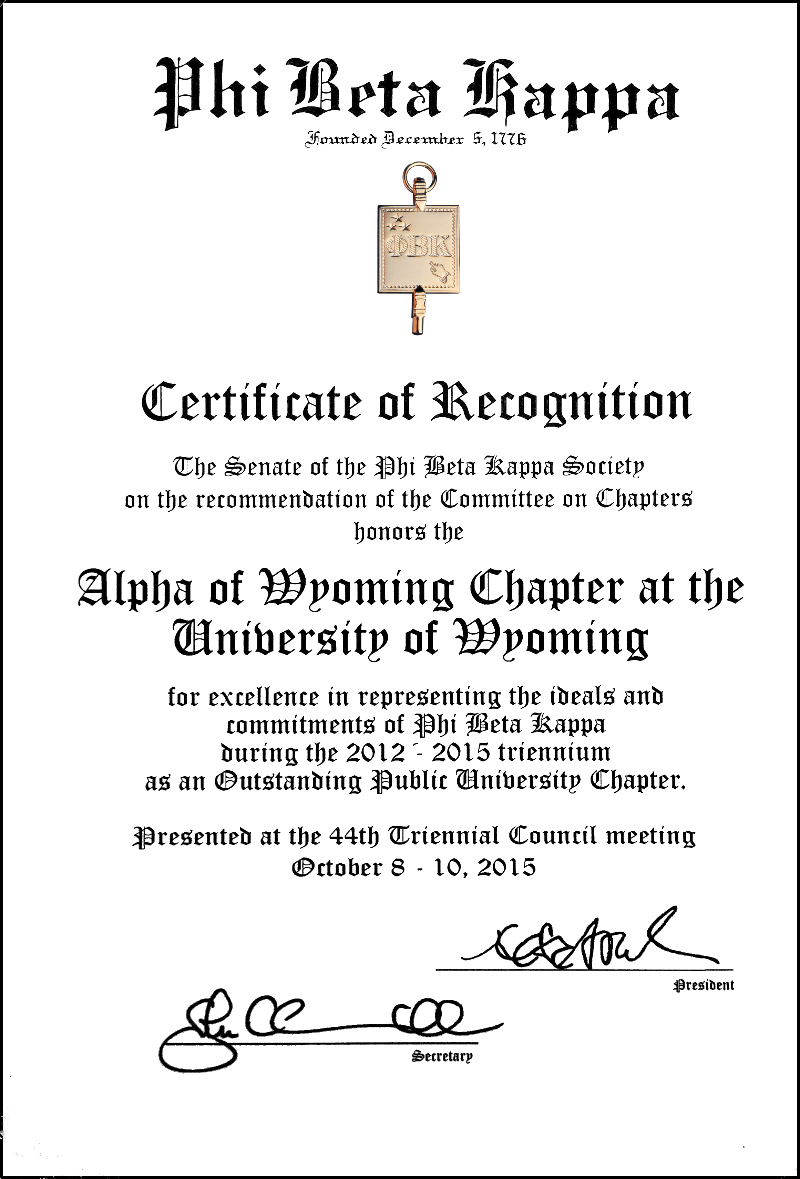 elite Udsigt del Scholarships and Awards | Phi Beta Kappa | University of Wyoming