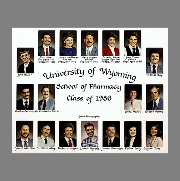 UW School of Pharmacy class of 1986.