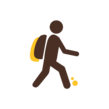 Brown and gold person icon