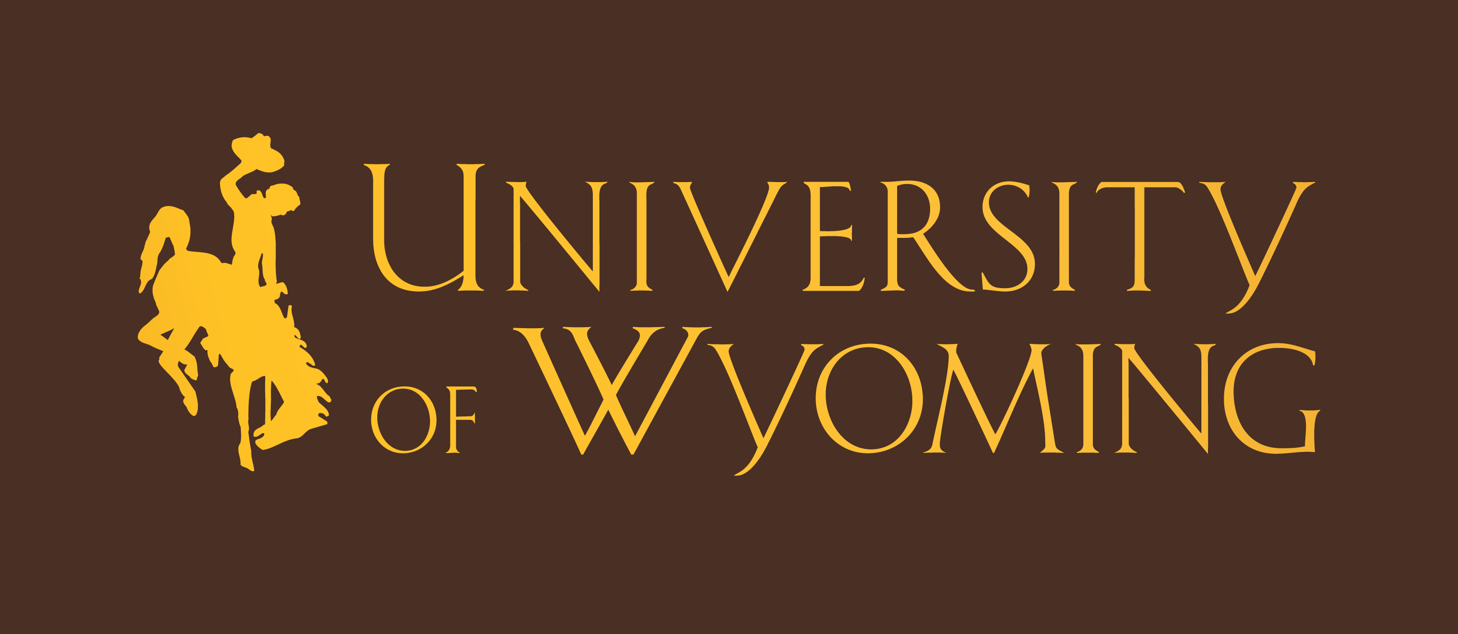 University of Wyoming logo set on an image of campus in the fall