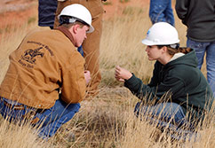 College of Agriculture students and faculty in the field