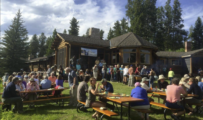 Image of a picnic event at AMK Ranch in the summer