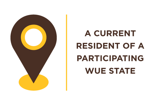 Map marker icon -  A current resident of a participating WUE state