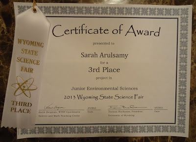 Sarah's award