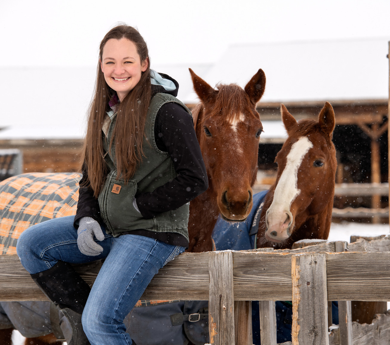 Student with her horses