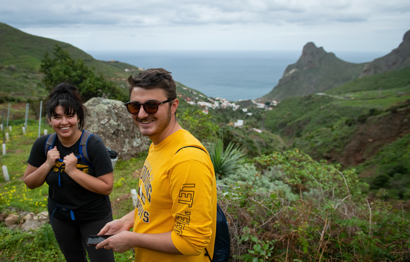 Students smiling during study abroad excursion