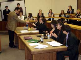  Students participating in mock trial