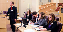 Students at mock trial