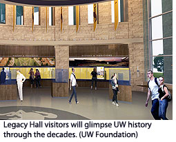 Legacy Hall visitors will glimpse UW history through the decades.