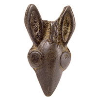 small bronze figure of an animal head