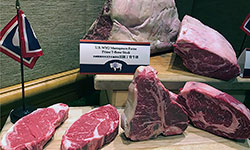 cuts of Wyoming beef on display