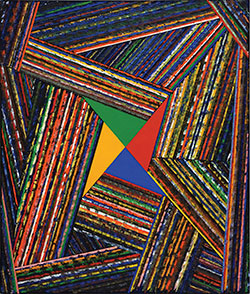 image of artwork with multicolored lines