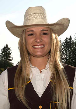 head shot of UW Cowgirl from rodeo team