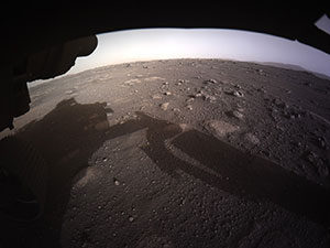 view of Mars from Perseverance craft