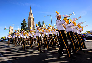 marching band in parade
