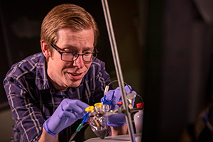 man working in laboratory