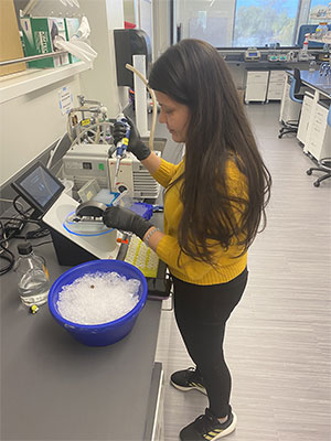 person working in a lab