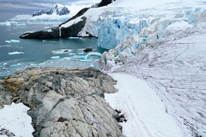 icy, rocky coastline