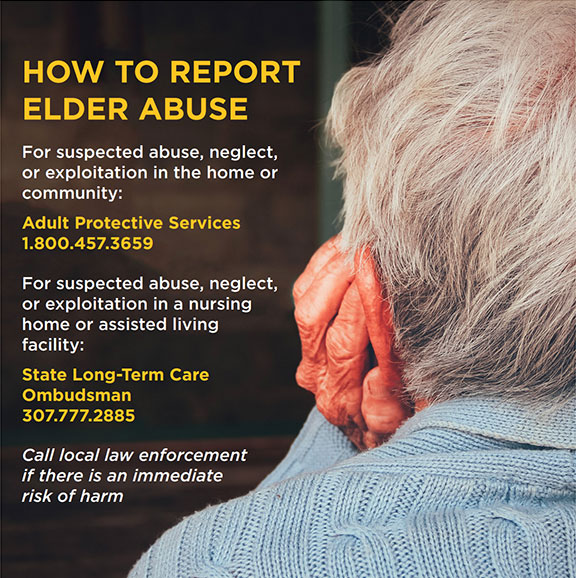 Flier for how to report elder abuse