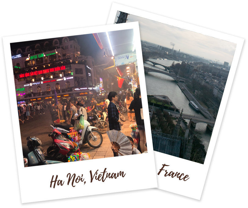 Ha Noi, Vietnam motorcycles and bridges in France