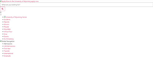 A screenshot of broken code in a website