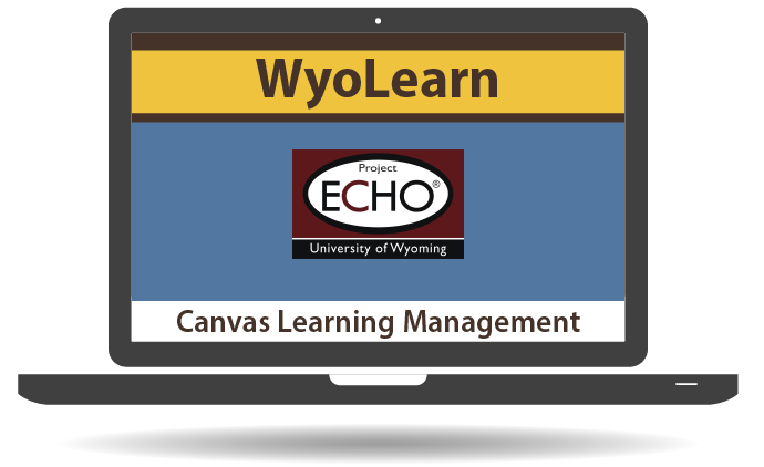 Illustration of Laptop Computer with WyoLearn.