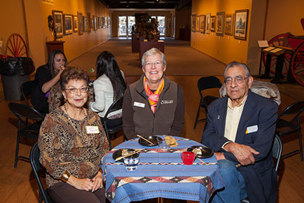 three at table