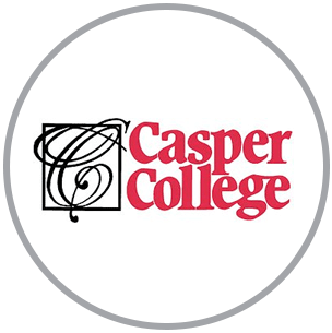 Casper College logo in circle