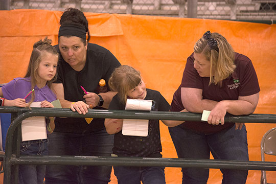 Volunteer leaders working with children