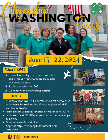 closeup of a National 4-H Conference flyer