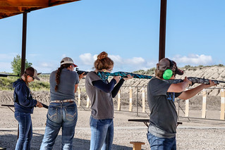 line of youth at the .22 rifle range