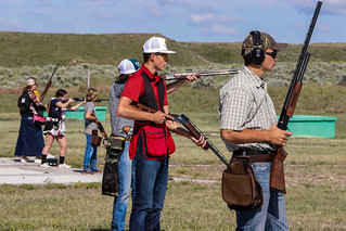 2 teams of shotgun youth at the range