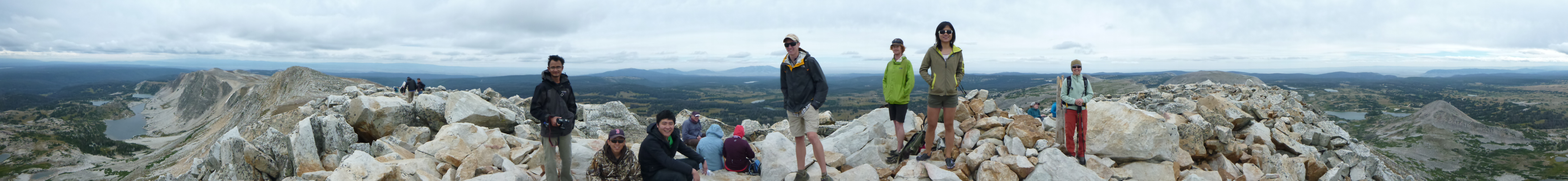 Basile group on top of the Medicine Bow peak, Summer 2013 (12,013 ft)