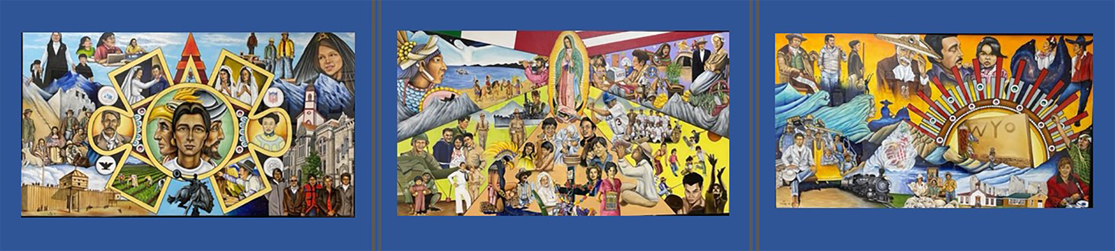 collage of several latinx cultural images