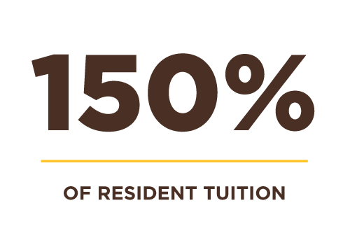 150% Resident Tuition graphic