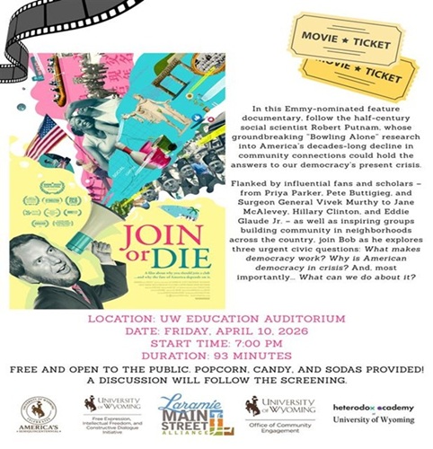 Join or Die Film Screening Flyer