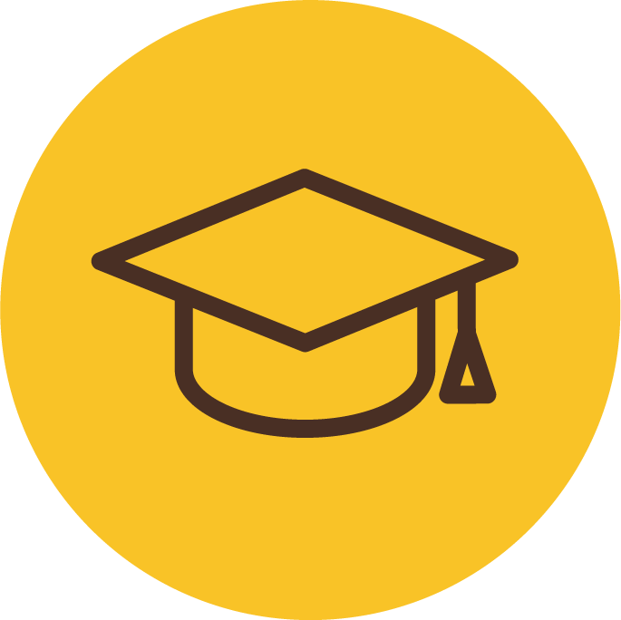 Icon of graduation hat