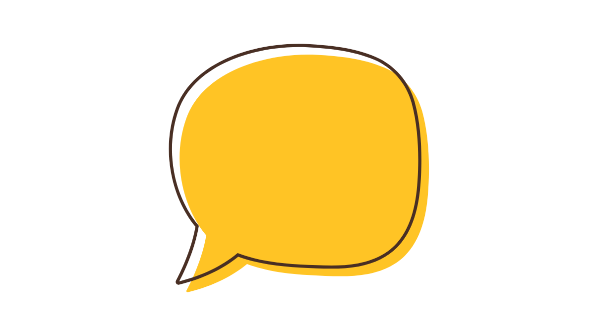 An icon of a speech bubble