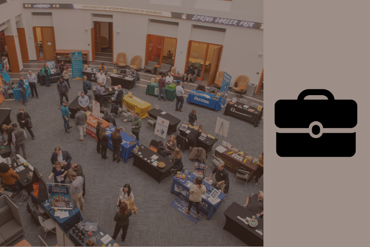 college of business career fair in the Jonah Bank Atrium